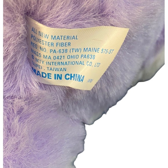 Dandee Dan Dee Vintage Purple Giggling Vibrating Talking Bunny Stuffed Plush 16” - Picture 7 of 7